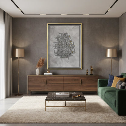 Contemporary Kufic Calligraphy - Canvas