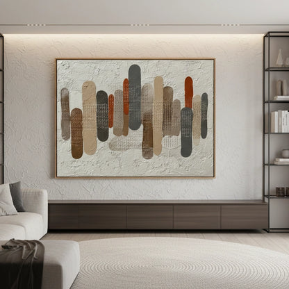 Contemporary Mid-Century Shape Painting #CMSH550