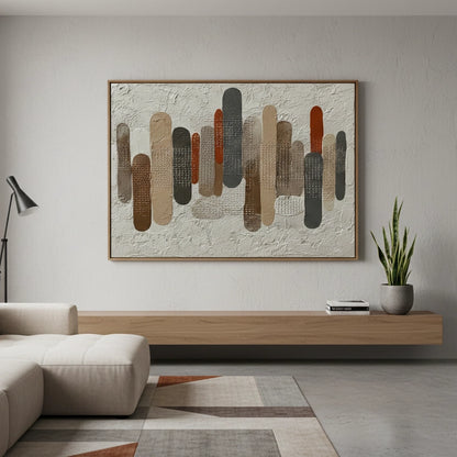 Contemporary Mid-Century Shape Painting #CMSH550