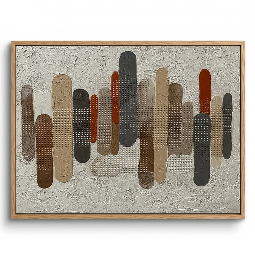 2Contemporary Mid-Century Shape Painting #CMSH550