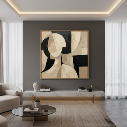 Contemporary Neutral Cubist Painting #CNCU110