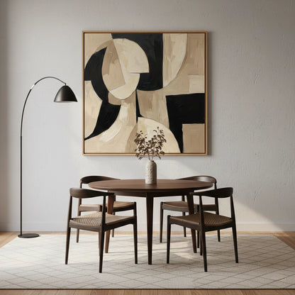 Contemporary Neutral Cubist Painting #CNCU110