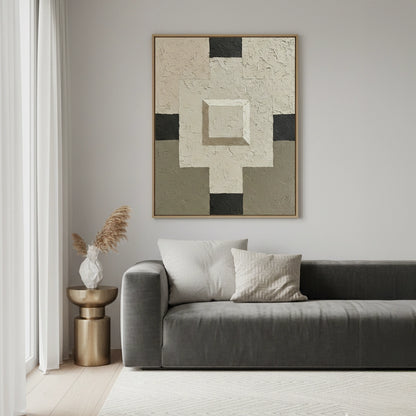 Contemporary Neutral Mosaic Painting #CNMO550