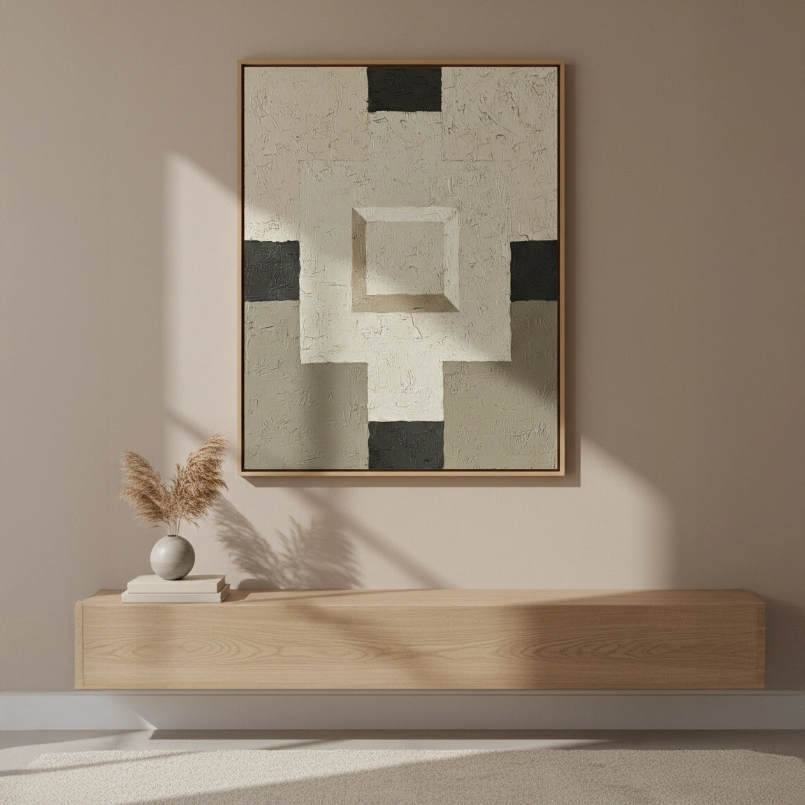 2Contemporary Neutral Mosaic Painting #CNMO550