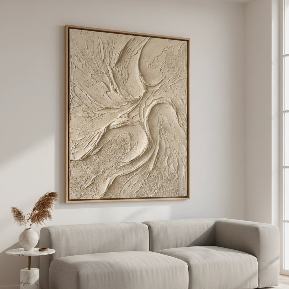 2Contemporary Sculpted Dune Painting #CSDU550