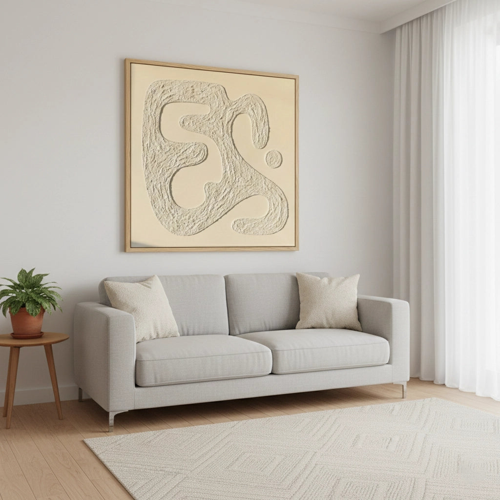2Contemporary Stucco Abstract Painting #CSAB550