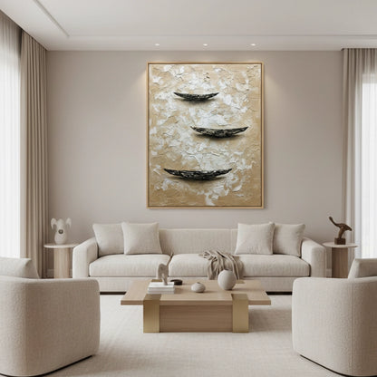 Contemporary Wabi-Sabi Nautical Painting #CWNA550
