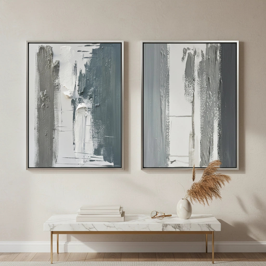 2Contemporary Weathered Zenith Diptych Set of 2 #CWZD550
