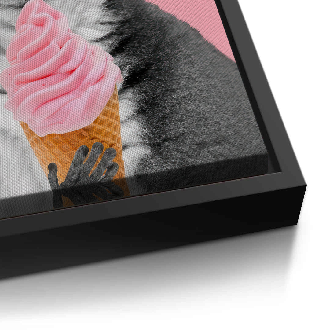 2Cool Lemur with Ice Cream - Canvas