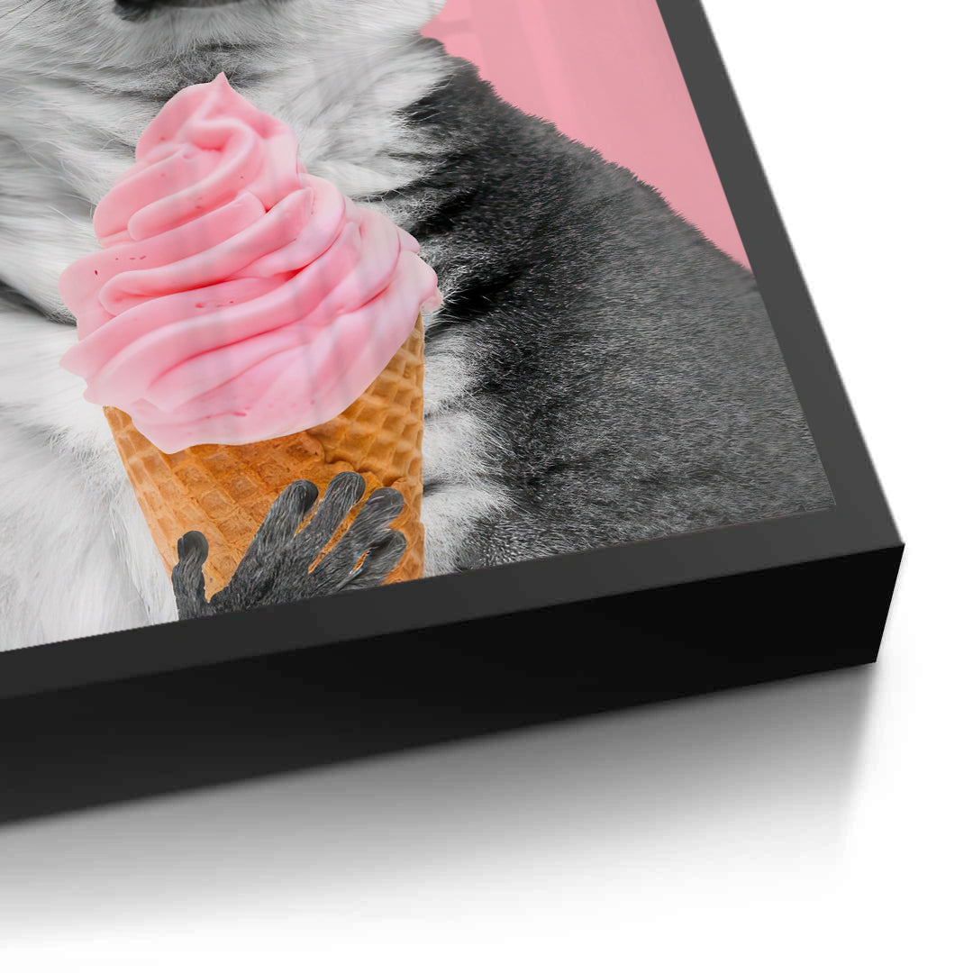 2Cool Lemur with Ice Cream - Fine Art