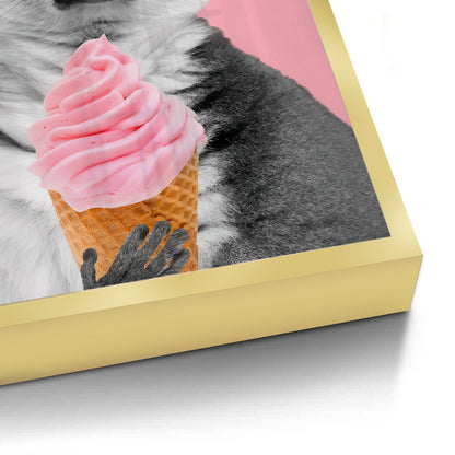 Cool Lemur with Ice Cream - Fine Art