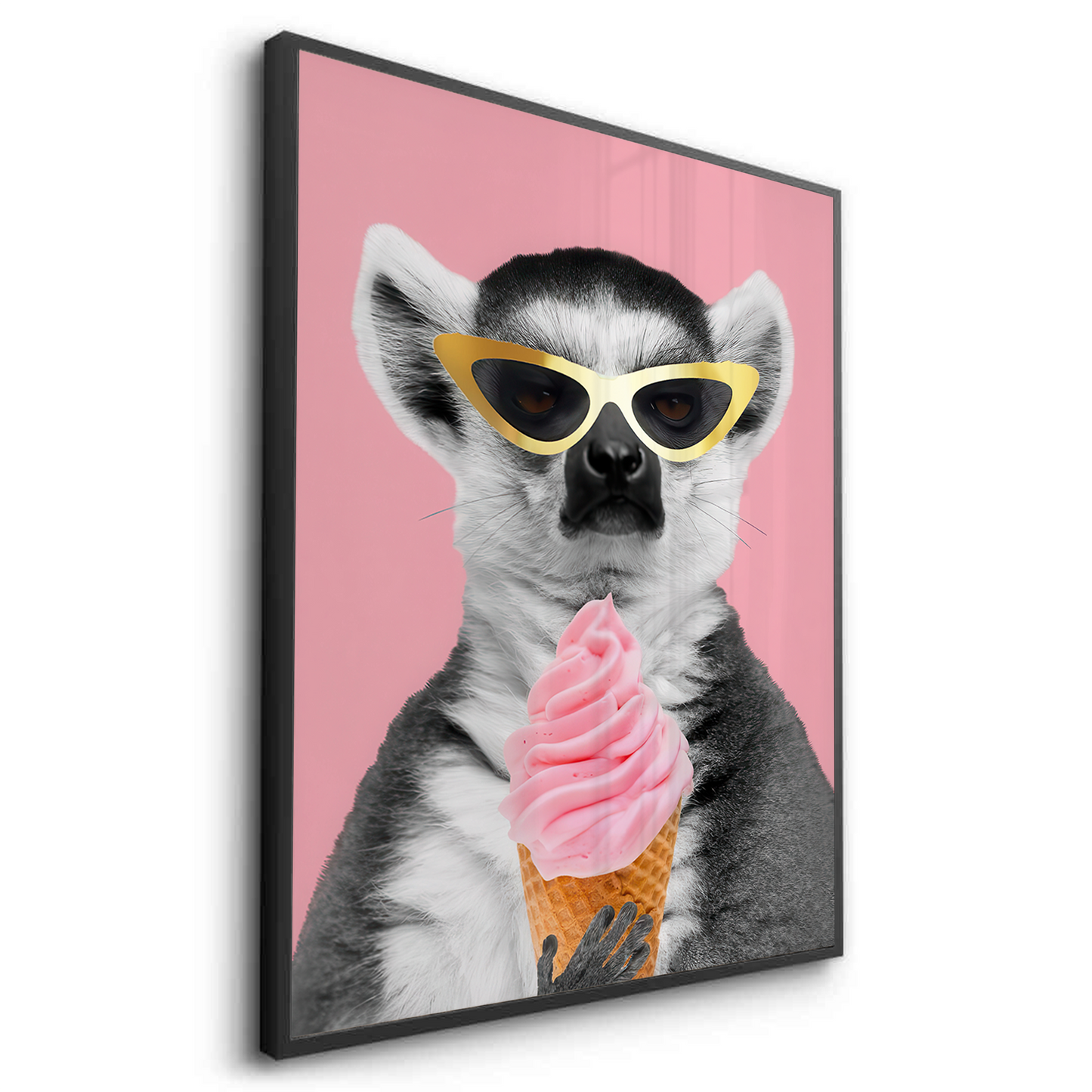 2Cool Lemur with Ice Cream - Fine Art
