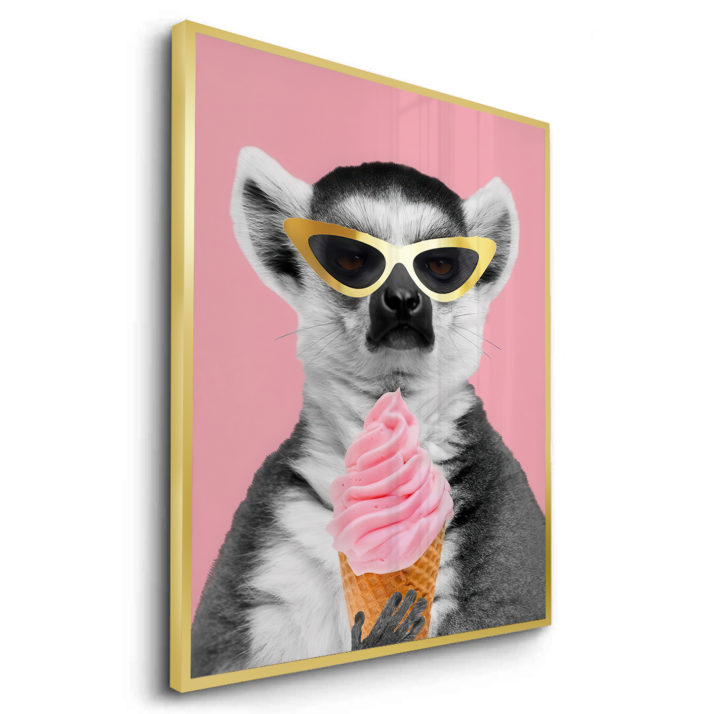 2Cool Lemur with Ice Cream - Fine Art