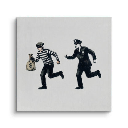 Cops and Robbers Street Art - Canvas