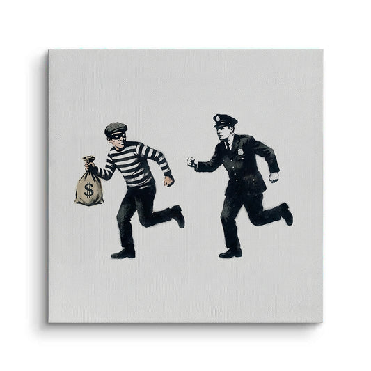 Cops and Robbers Street Art - Canvas