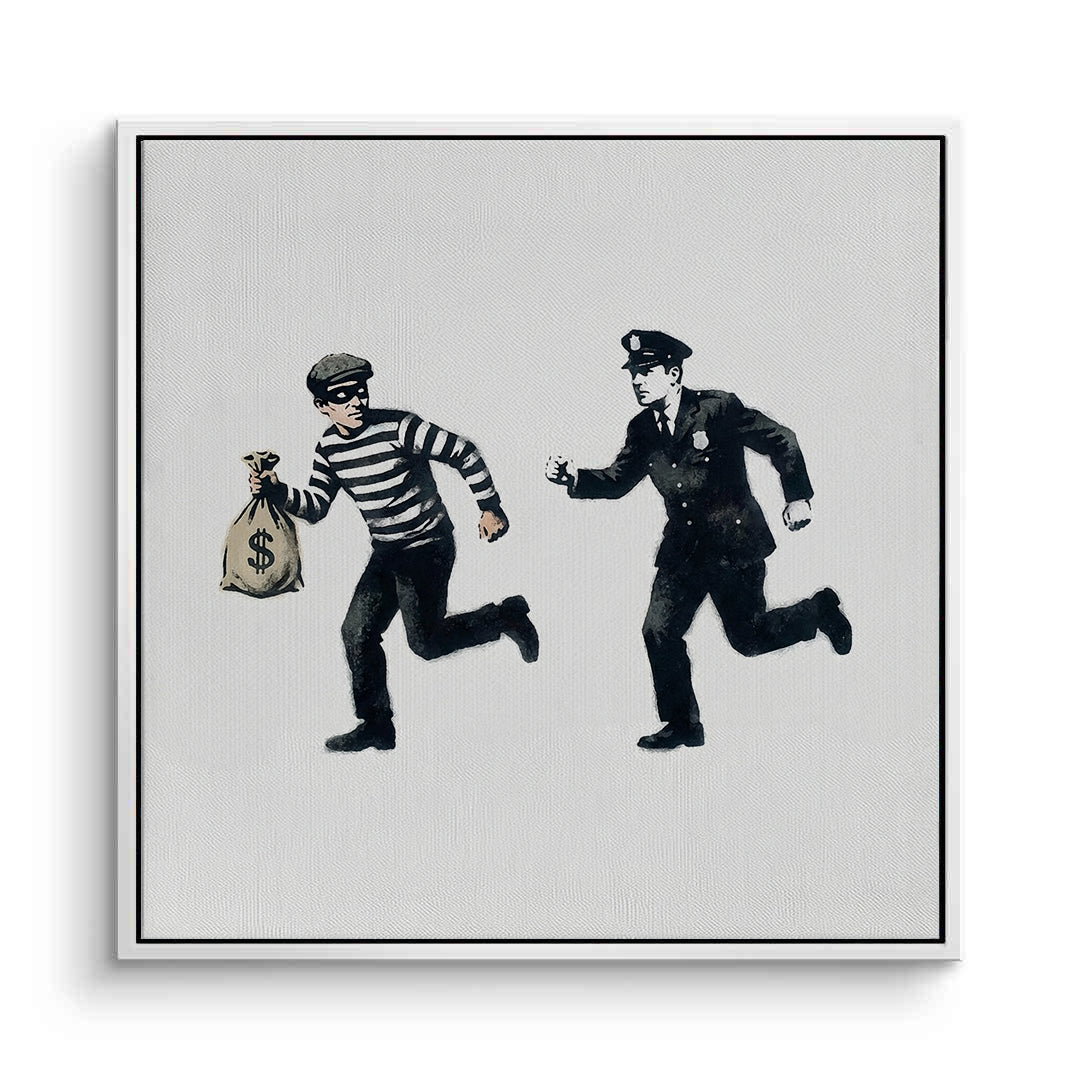 2Cops and Robbers Street Art - Canvas