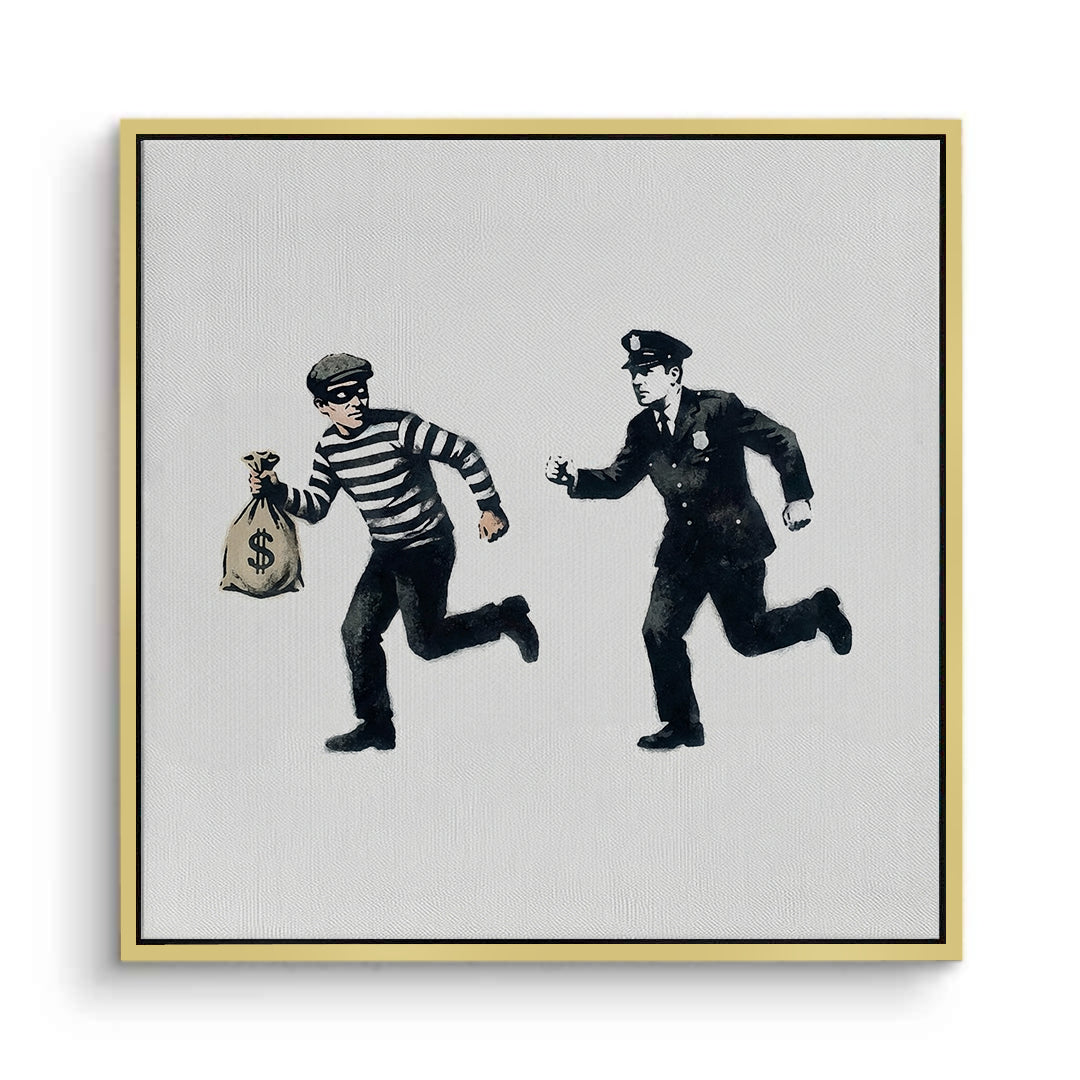 2Cops and Robbers Street Art - Canvas