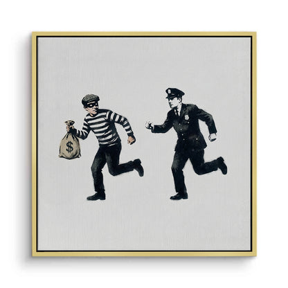 Cops and Robbers Street Art - Canvas