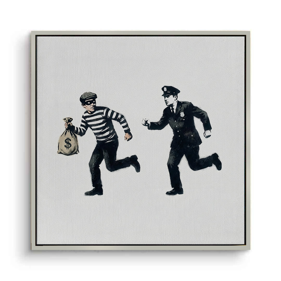 2Cops and Robbers Street Art - Canvas