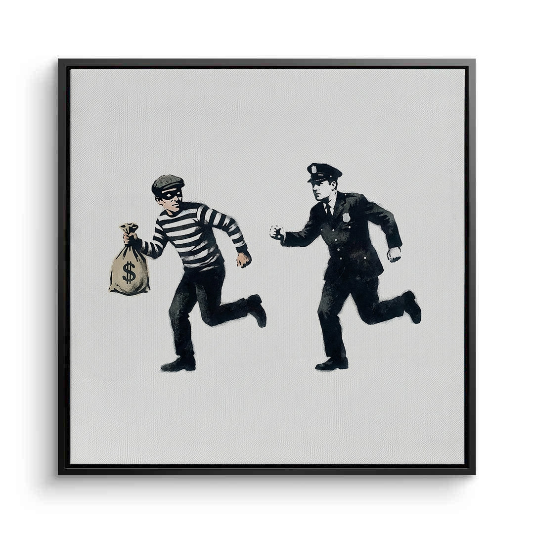 2Cops and Robbers Street Art - Canvas