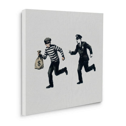 Cops and Robbers Street Art - Canvas