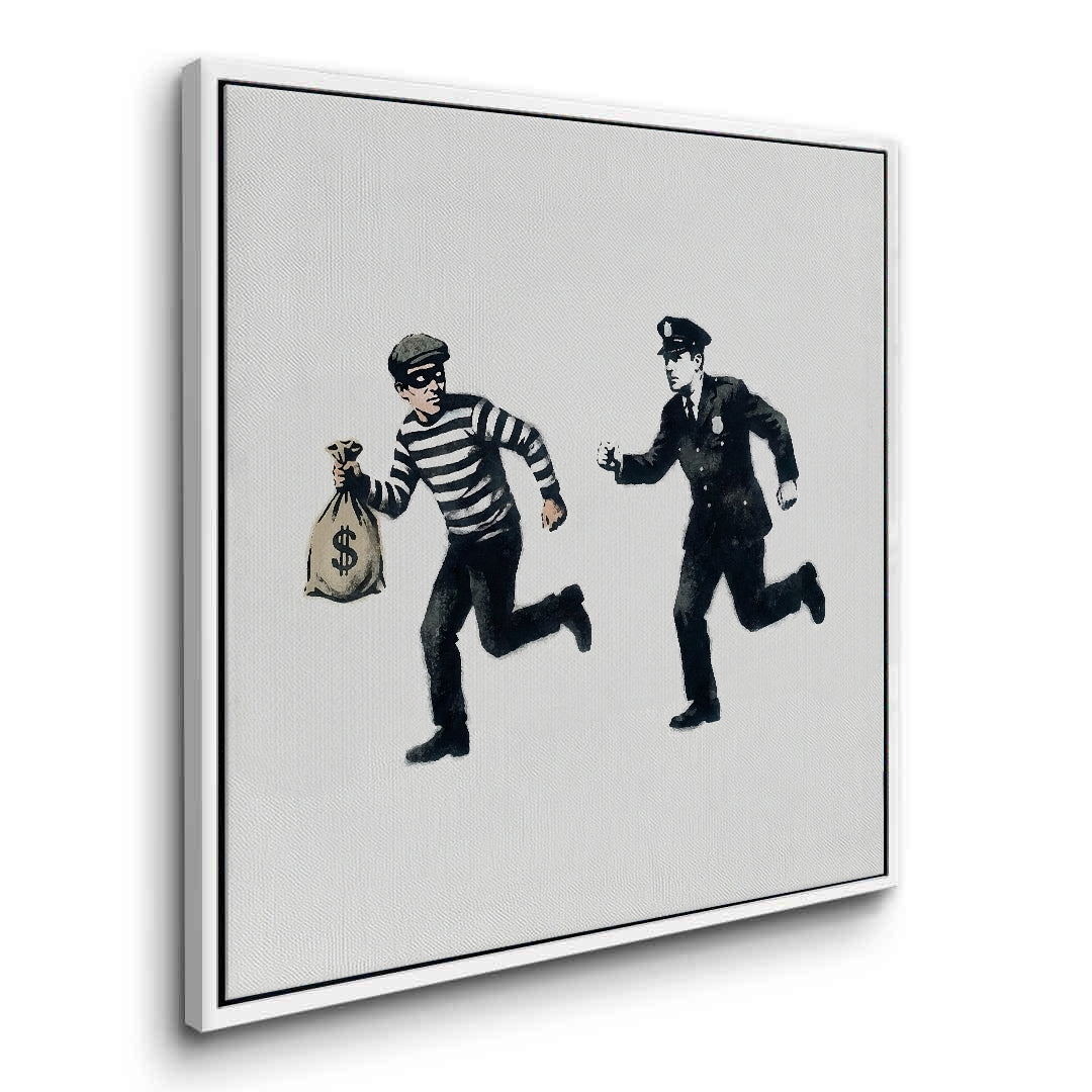 2Cops and Robbers Street Art - Canvas