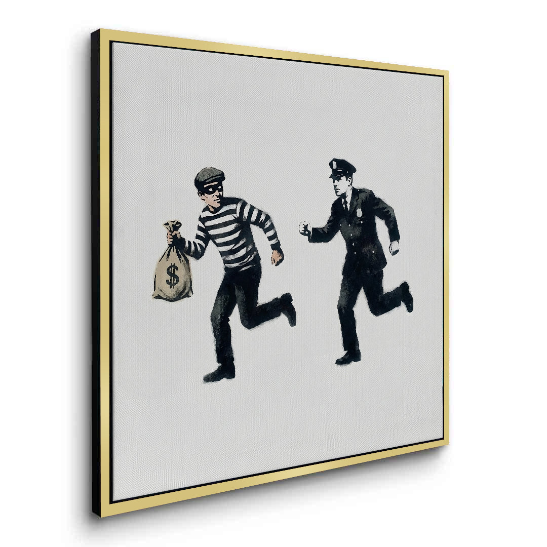 2Cops and Robbers Street Art - Canvas