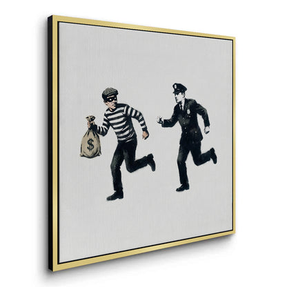 Cops and Robbers Street Art - Canvas