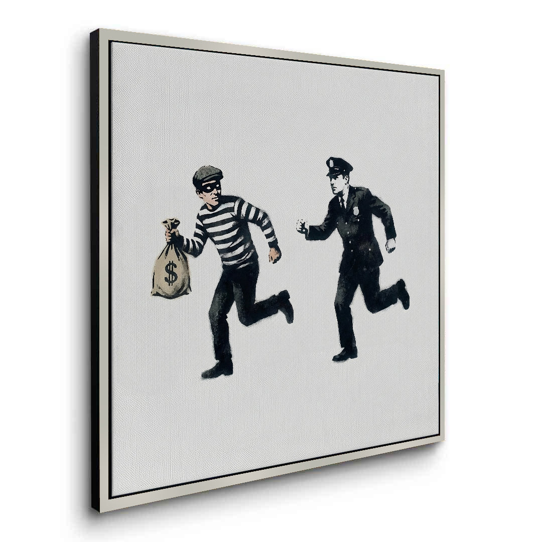 2Cops and Robbers Street Art - Canvas