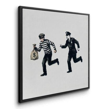 Cops and Robbers Street Art - Canvas