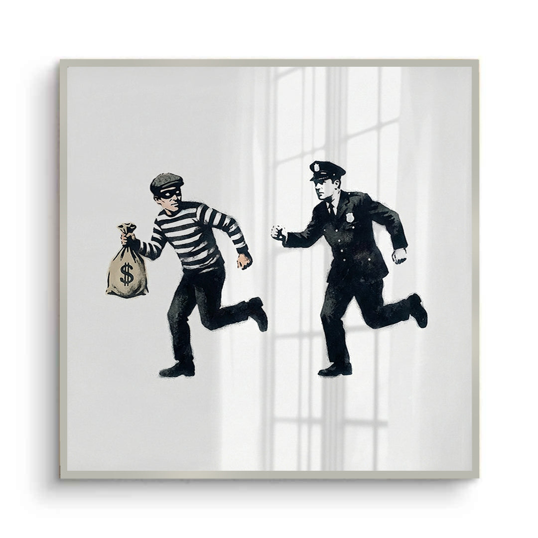 2Cops and Robbers Street Art - Fine Art
