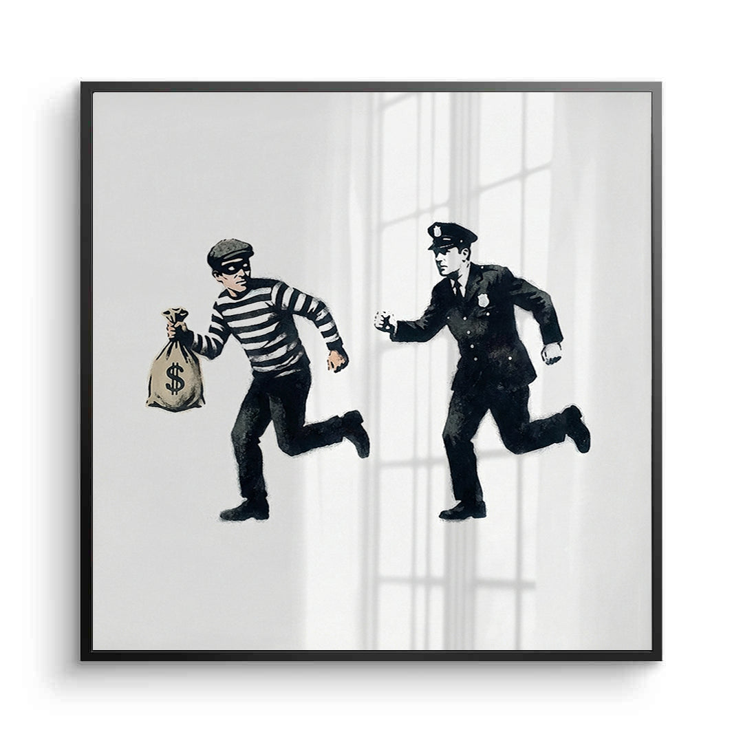 2Cops and Robbers Street Art - Fine Art
