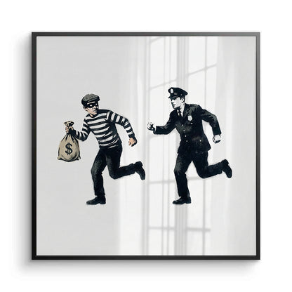 Cops and Robbers Street Art - Fine Art