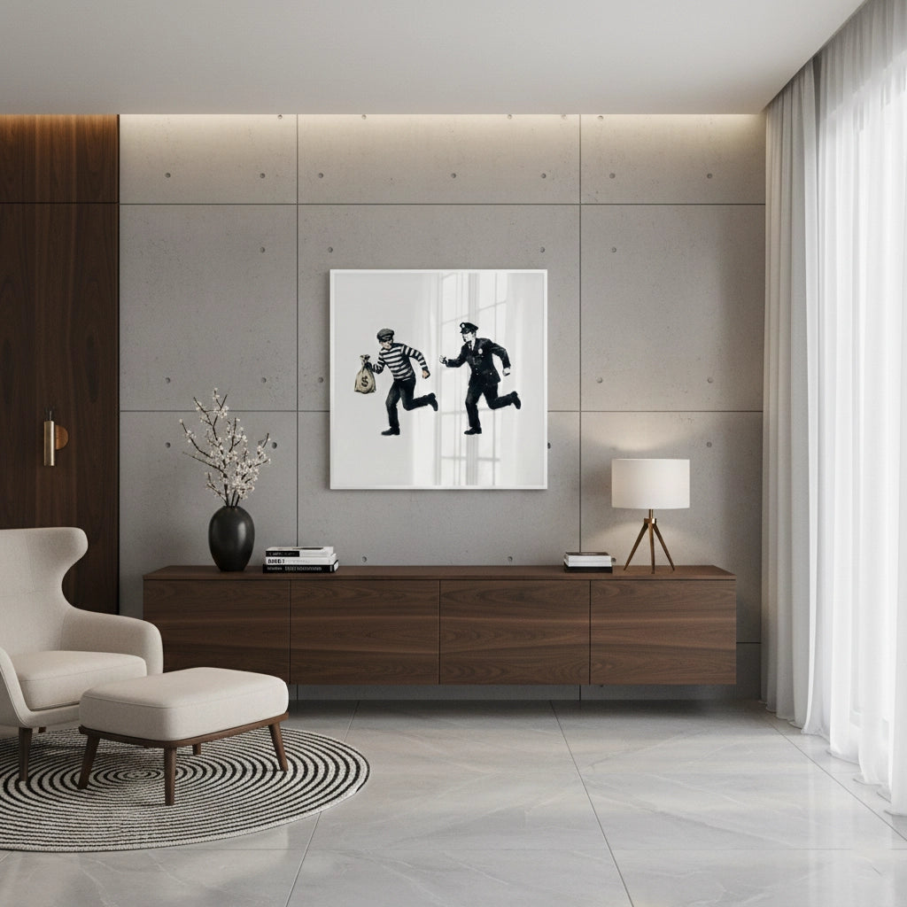 2Cops and Robbers Street Art - Fine Art