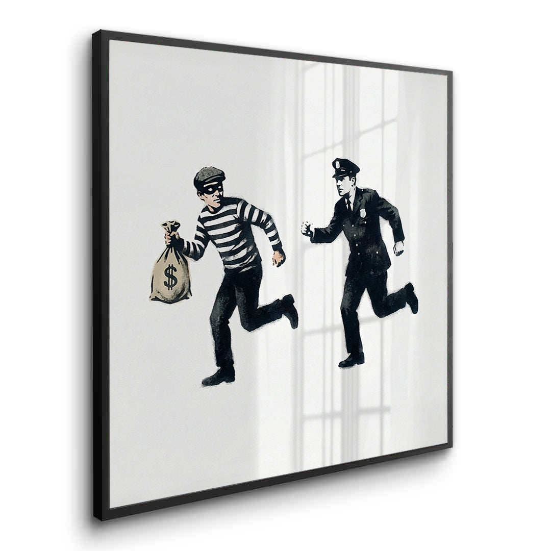 2Cops and Robbers Street Art - Fine Art