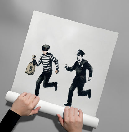 Cops and Robbers Street Art - Poster