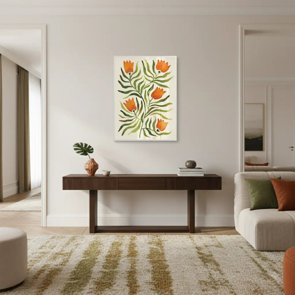 Coral Tulip - Fine Art - Jasmineart.ae