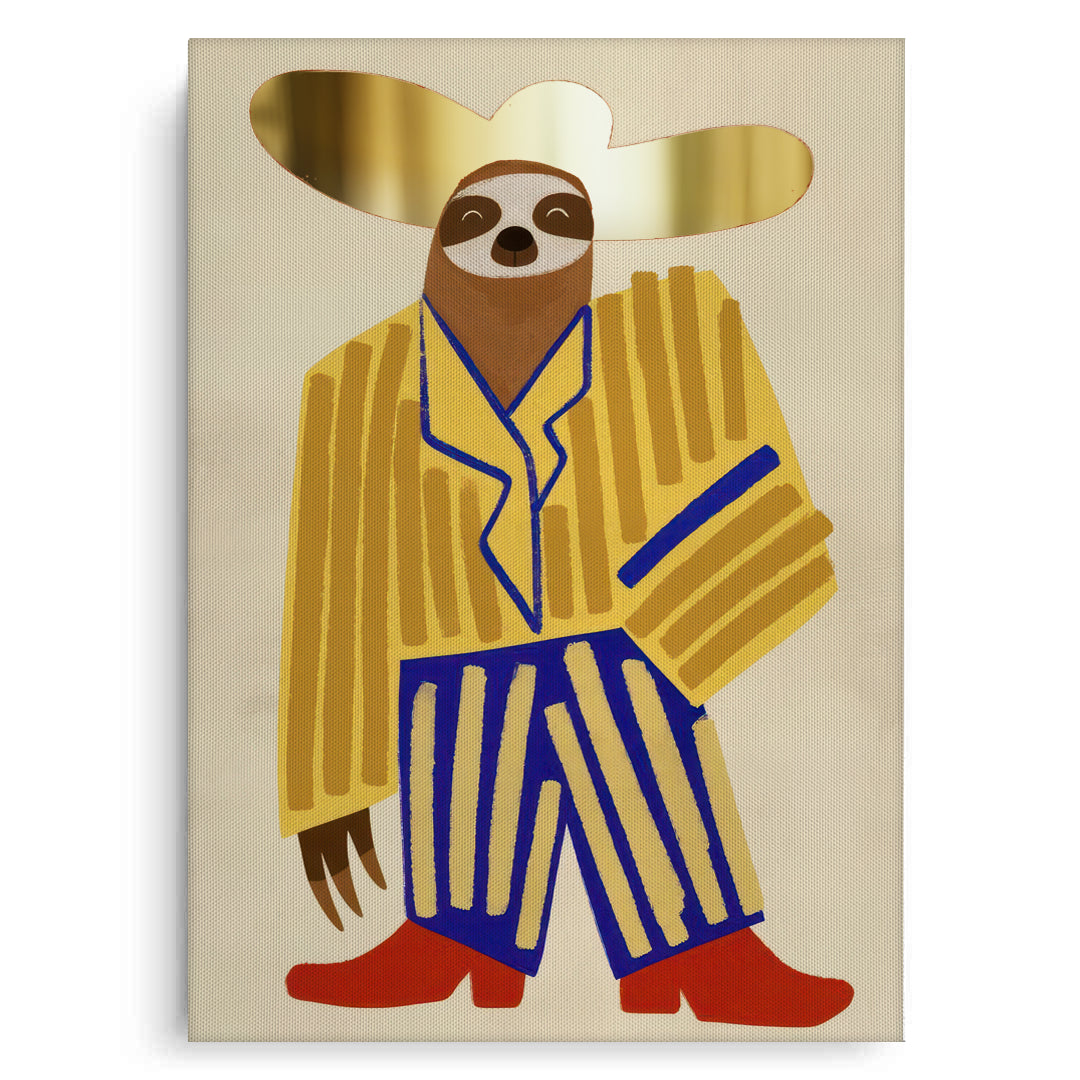 2Cowboy Hat Sloth - Canvas