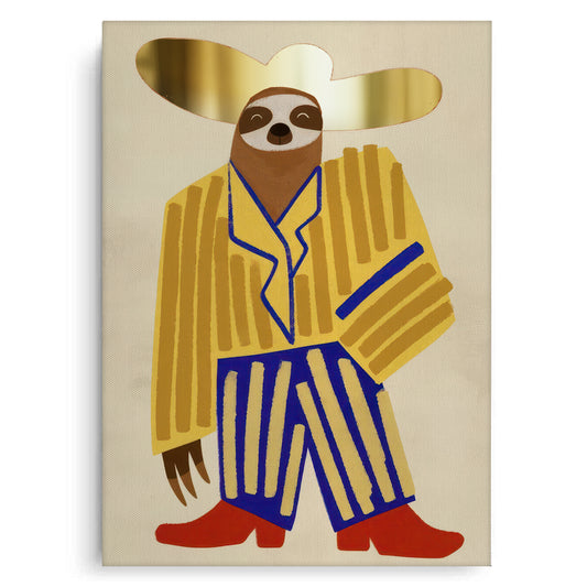 Cowboy Hat Sloth - Canvas