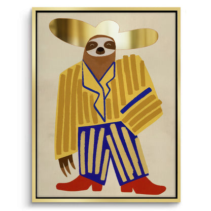 Cowboy Hat Sloth - Canvas