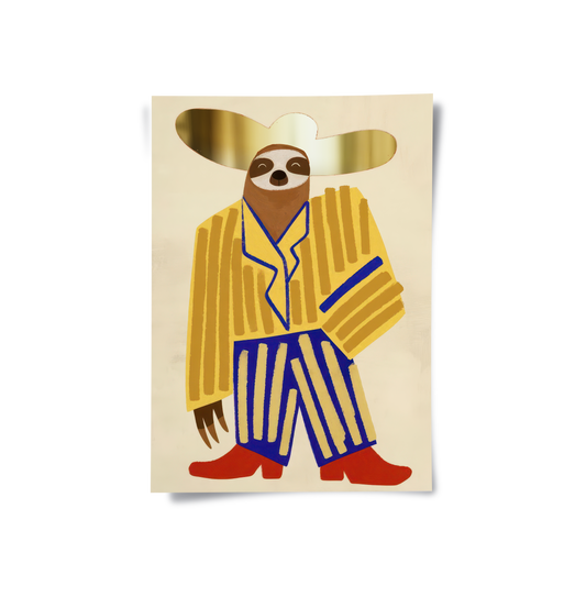Cowboy Hat Sloth - Poster