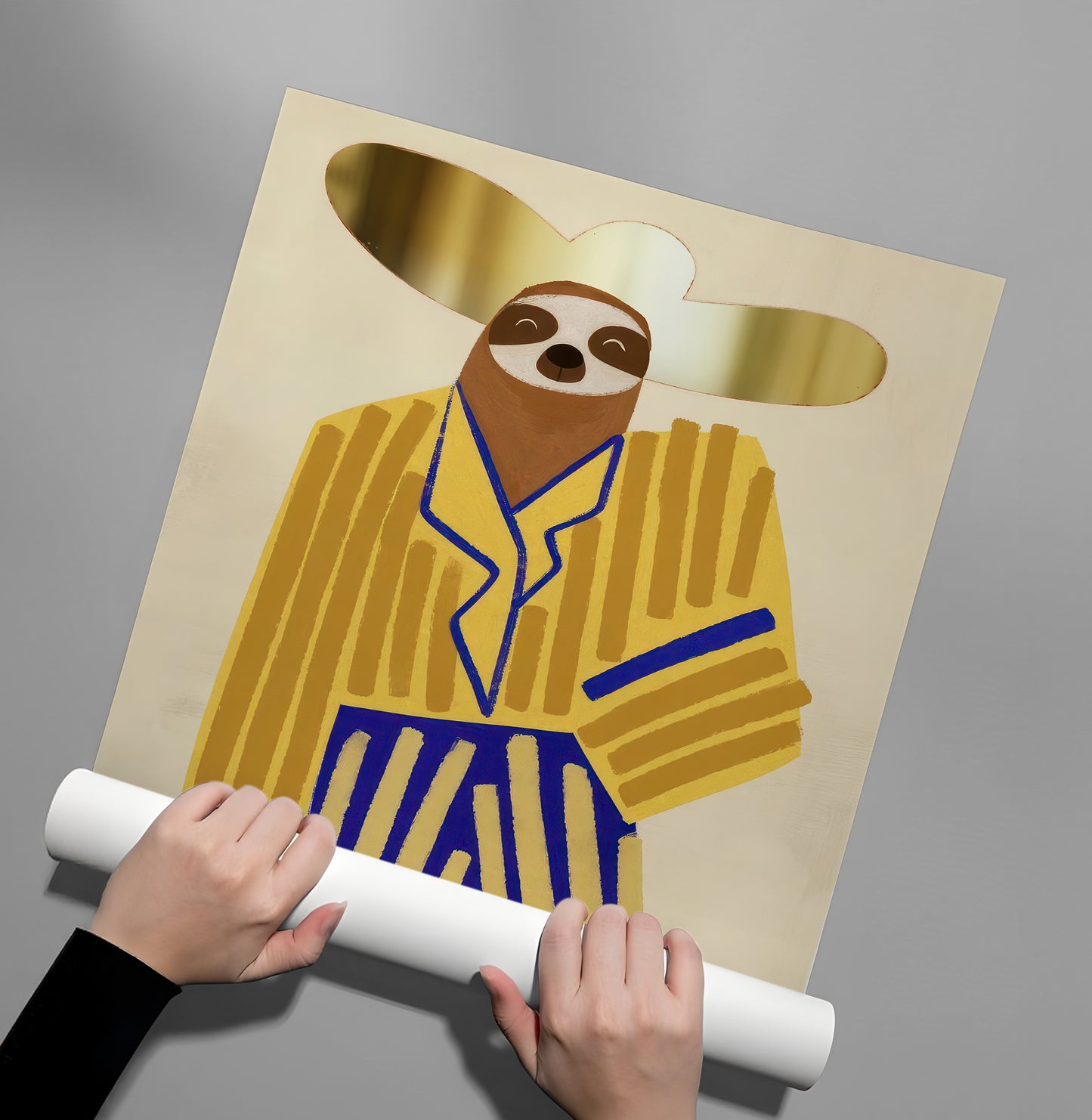 2Cowboy Hat Sloth - Poster