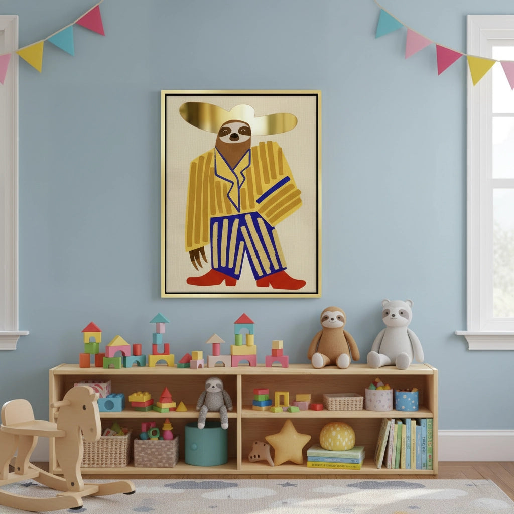 2Cowboy Hat Sloth - Canvas