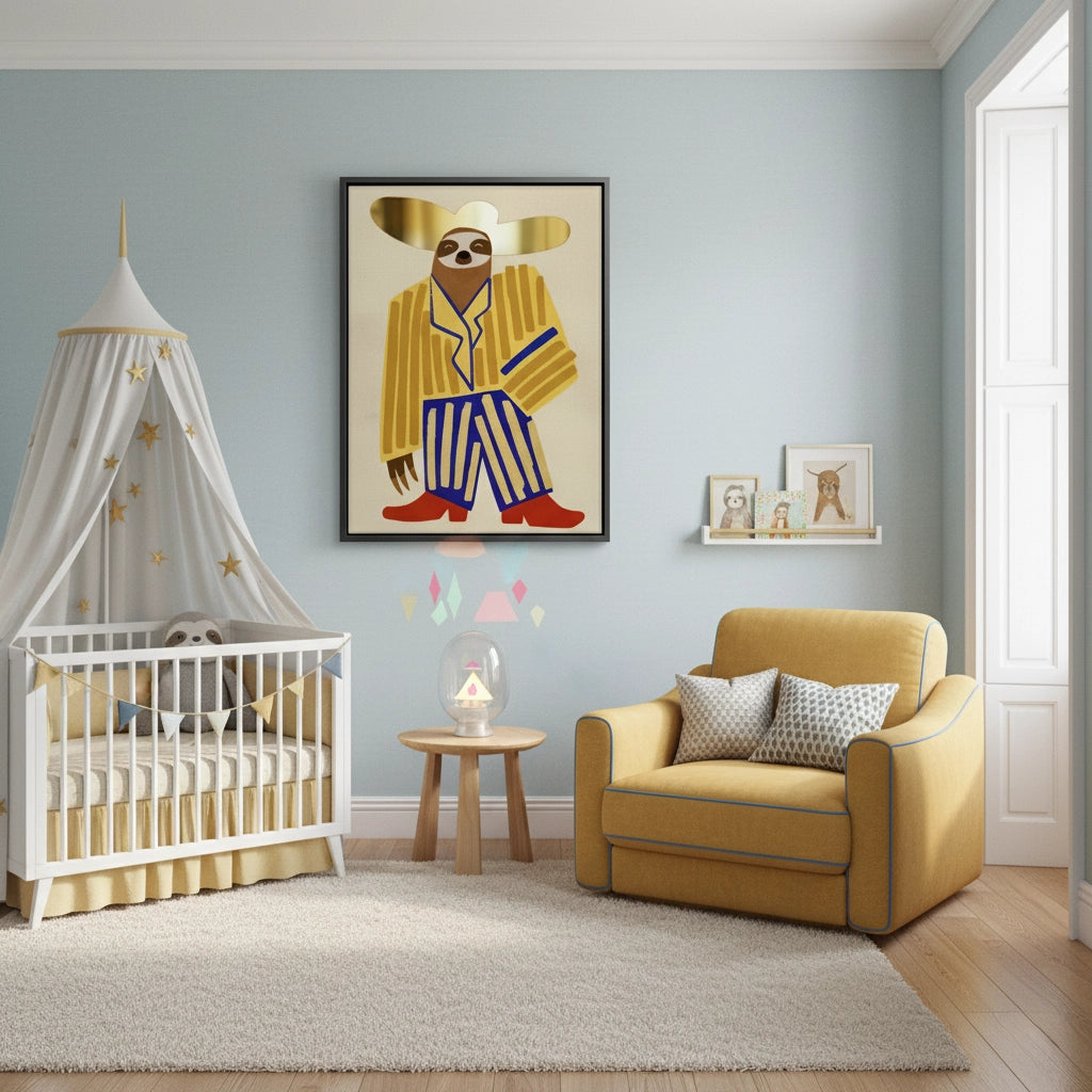 2Cowboy Hat Sloth - Canvas