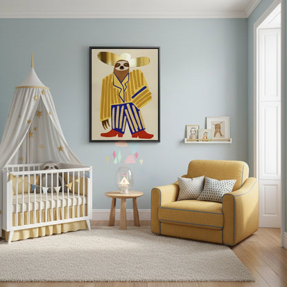 Cowboy Hat Sloth - Canvas