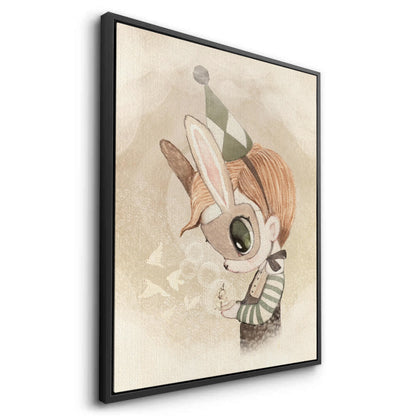 Cute Child in Rabbit Costume - Canvas