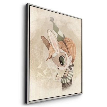 Cute Child in Rabbit Costume - Canvas