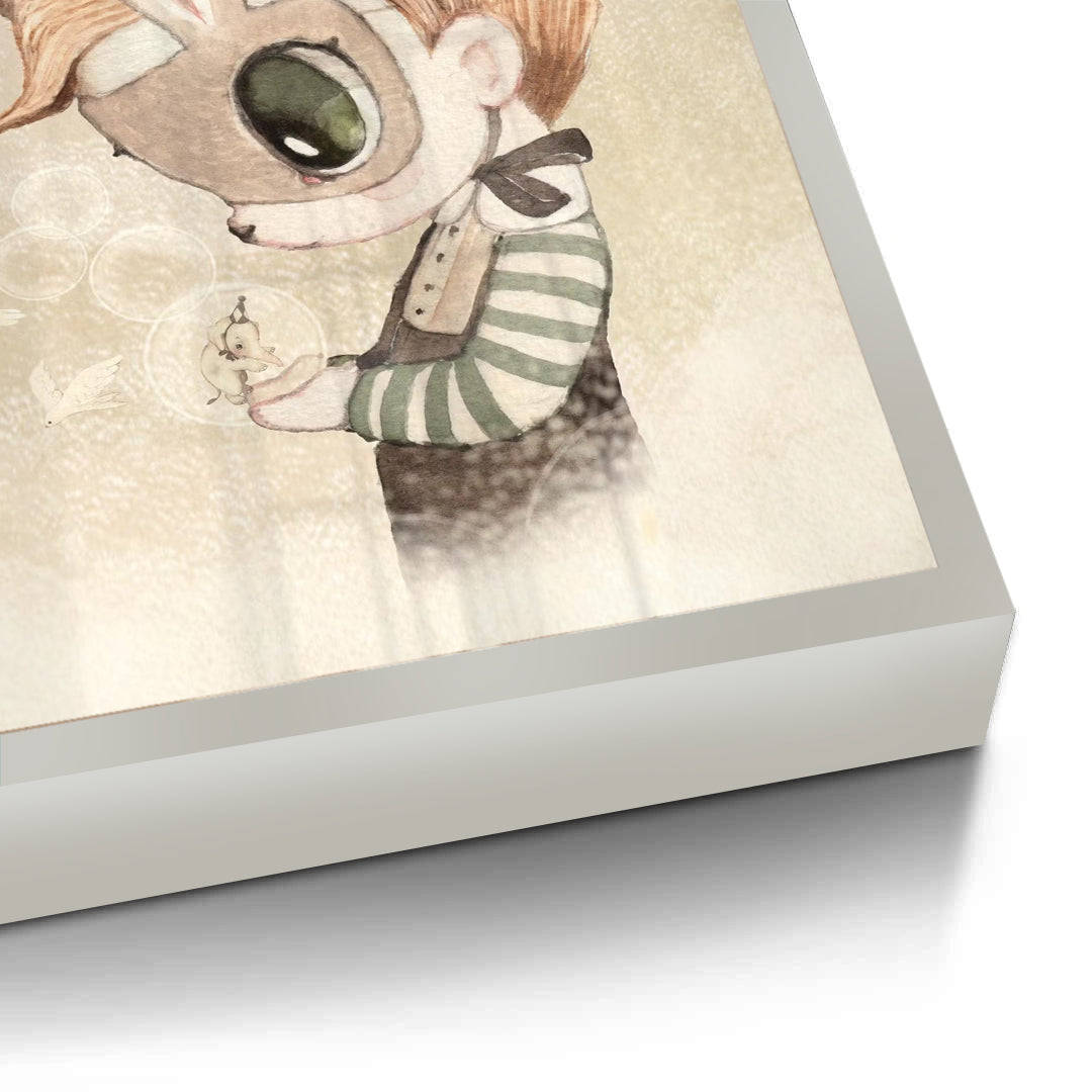 2Cute Child in Rabbit Costume - Fine Art