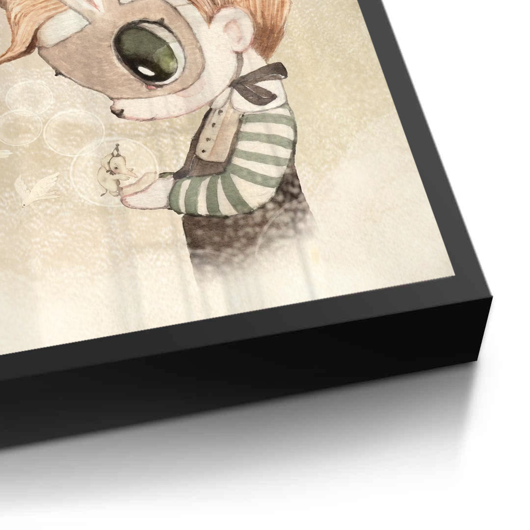 2Cute Child in Rabbit Costume - Fine Art