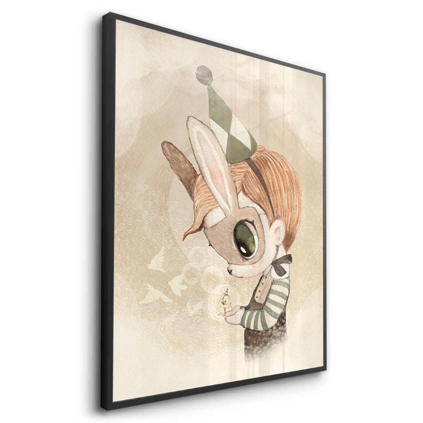 2Cute Child in Rabbit Costume - Fine Art